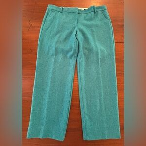 J. Crew Women's Teal dress pants. Size 14 City Fit. Skimmer 55%Wool 45% Poly.
